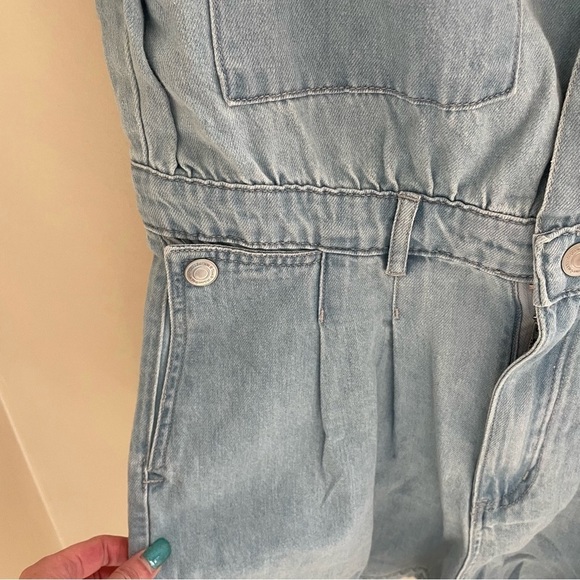 Tamnoon Denim.. Short Sleeve Short Romper, NWT Size M - Picture 8 of 13